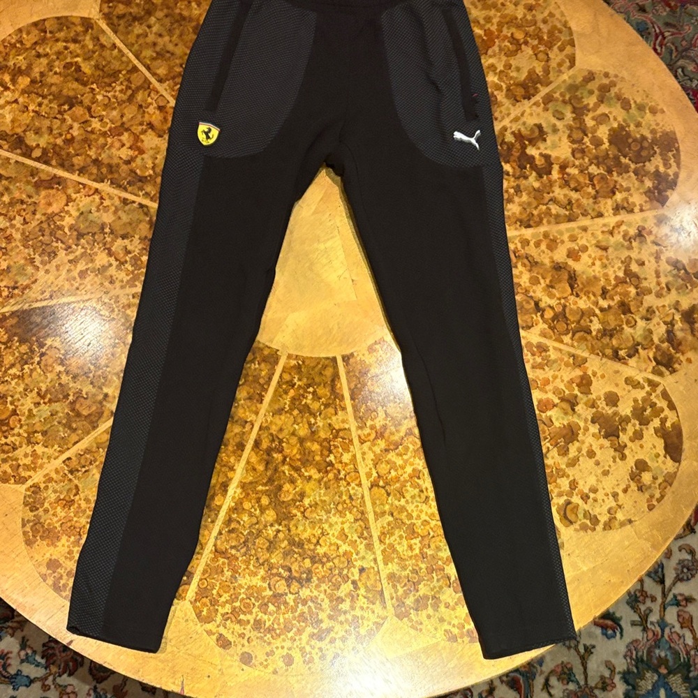Ferrari Puma Black and Gray Athletic Pants